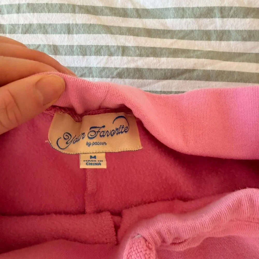 Pink High Waisted Shorts With Drawstring 5860 - Picture 2 of 3
